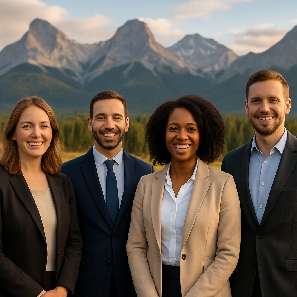 Canmore Vacation team in the Rocky Mountains